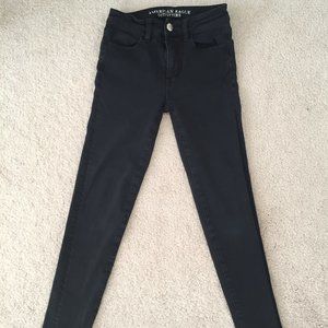 Black American Eagle High Rise Jegging